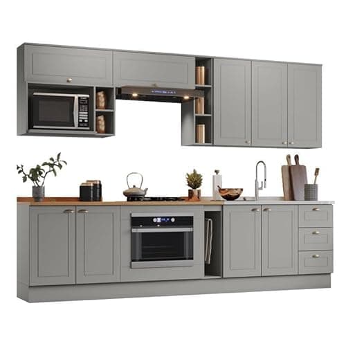Cozinha Modulada Americana 10 Cinza - Henn