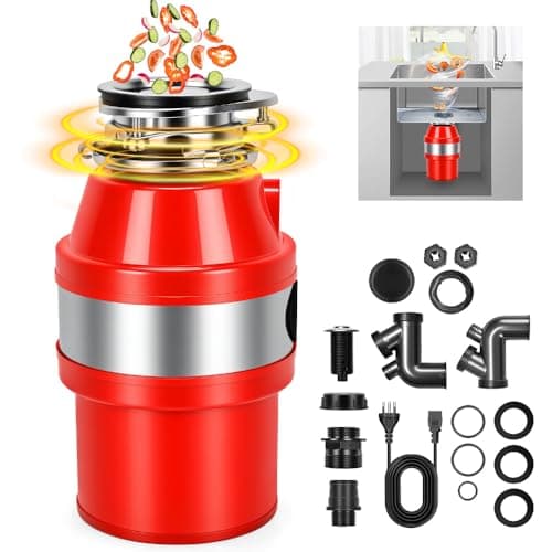Triturador de lixo, Alimentação Contínua de 1/2 HP 560W (110V), Alimentos Pia, Descarte de lixo Triturador, Resíduos de Alimentos de Contínua com Interruptor de Ar