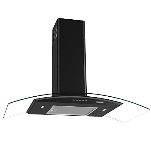 Coifa Nardelli de Parede Clean Vidro Curvo Black 90cm 127V