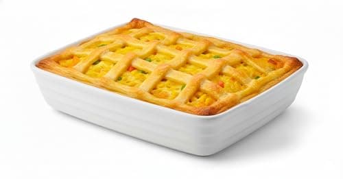 Assadeira Retangular de Cerâmica Branca 29x19x6cm – Travessa para Forno Resistente e Elegante