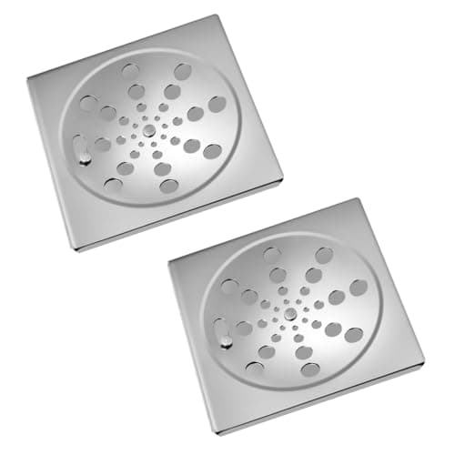 Combo 2 Ralo Tampa Grelha Quadrado 10x10 Válvula Abre E Fecha Em Aço Inox Somente Tampa Banheiro Cozinha Não Enferruja Padrão Universal