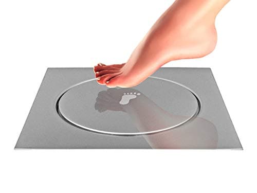Ralo Inteligente Click 15x15 cm Inox Banheiro Veda Cheiro