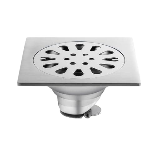 Ralo Inteligente para Banheiro, Quadrado10x10cm, Aço Inox, Anti Odor, Anti Inseto, Resistente