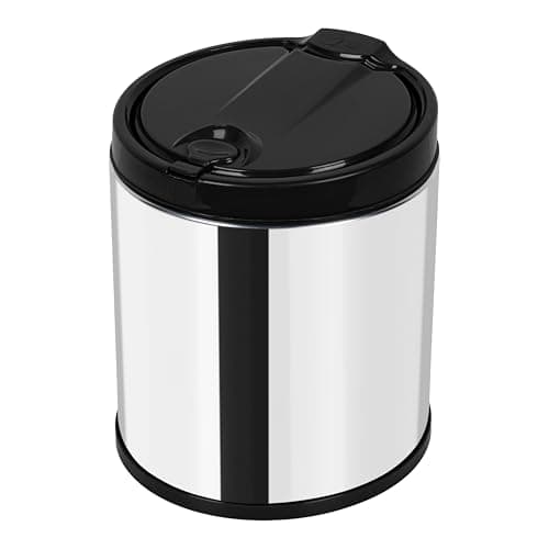 Viel – Lixeira para Pia com Tampa de Clicar e Recipiente Interno 2,5L Preto | Corpo em Aço Inox e Tampa em Polipropileno | Compacta Para Cozinha e Banheiro