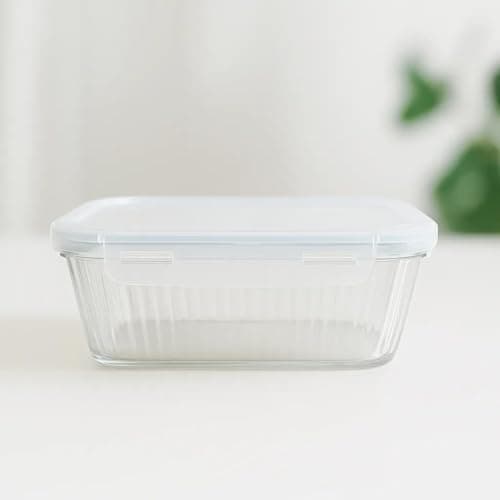 Travessa de Vidro Retangular Hermética 1500Ml Com Tampa Para Marmita Freezer Micro-ondas e Forno