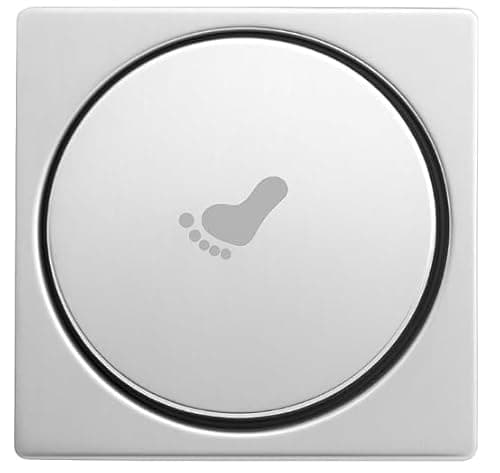 Ralo Click Inteligente Aço Inox 15x15 cm – Vedação Anti-Cheiro Click Pop-Up de Alta Vazão – Durável e Fácil de Instalar – Acabamento Espelhado Premium – Storeasy