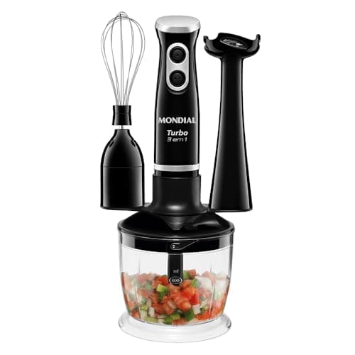 MONDIAL Mixer Turbo 3 em 1, Preto, 500W, 110V - M-14