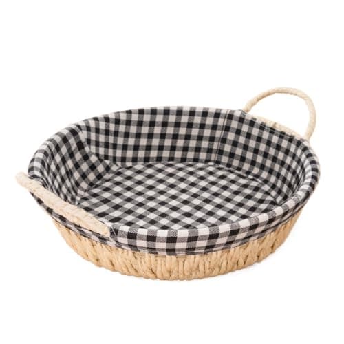 Cesto de Pão Quadrada Para Café da Manhã com Forro e Lateral Multiuso Cozinha Baffer