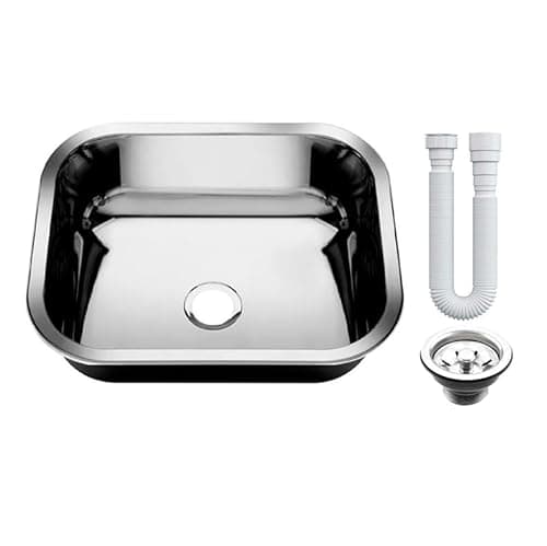Cuba Inox Pia Cozinha 430 40x34x17 + Válvula + Sifão AS